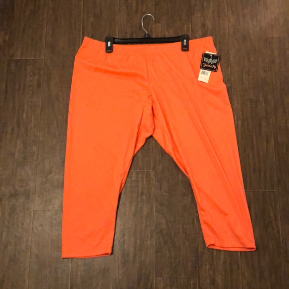 Tattoo Me Pants & Jumpsuits Nwt Tattoo Me Neon Leggings In Coral